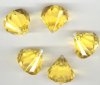 5 25x30mm Sun Topaz Faceted Acrylic Drop